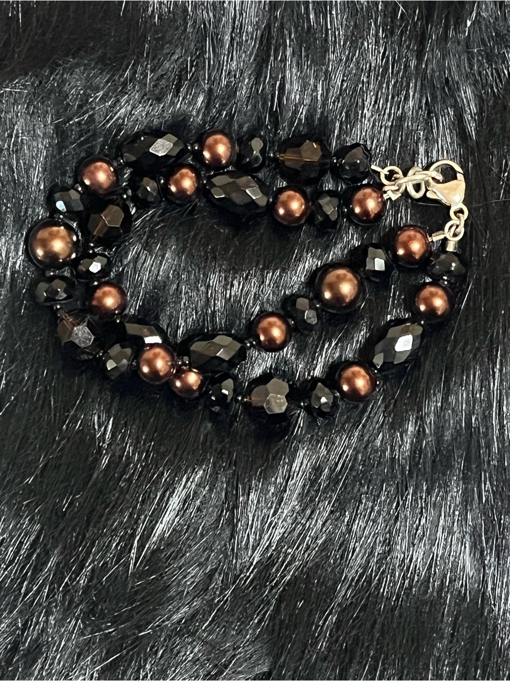 Lustrous Bronze Brown Pearls Bracelet